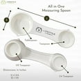 thumbnail image 4 of All In One Measuring Spoon Pack of 2 Includes 1 Tbsp 1 Tsp 1/2 Tsp 1/4 Tsp Measures Plastic Measuring Spoons Use for Dry Ingredients or Liquids Durable Rugged Dishwasher Safe Made in USA, 4 of 6