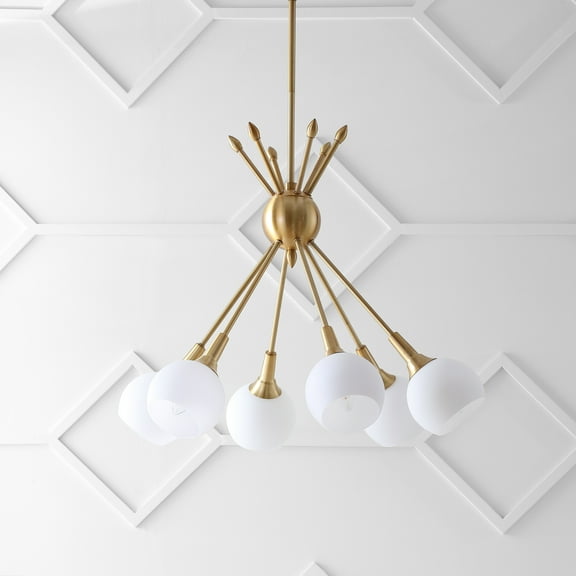 Safavieh Justine 6 Light 22 In. Dia. Adjustable Pendant, Brass Gold