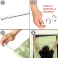thumbnail image 3 of Tringle à Rideau Extensible, Tringle à Tension Extensible, Facile à Installer pour Rideaux en Filet, Tringles Télescopiques Extensibles pour Rideau de Douche, Rideau de Baignoire, Armoires de Porte (30 à 50cm), 3 of 4