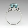 thumbnail image 4 of 925 Sterling Silver Ring Emerald Cut Aquamarine Ring Natural Aquamarine Ring March Birthstone Ring Unique Aquamarine Ring, 4 of 5