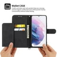thumbnail image 6 of SaniMore for Samsung Galaxy S22 6.1" Magnetic Flip Wallet Case with Cross Body Strap, PU Leather Case with Card Slot & Multi-Angle Kickstand Shockproof Protective Case for Girls Ladies, Black, 6 of 11