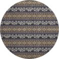 thumbnail image 2 of Addison Rugs Mayfield Premium Machine Washable Transitional Stripes Plum Round Rug, 8' x 8', 2 of 8