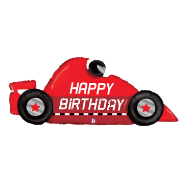 Happy Birthday Race Car 56 Inch Foil Mylar Balloon [25121]