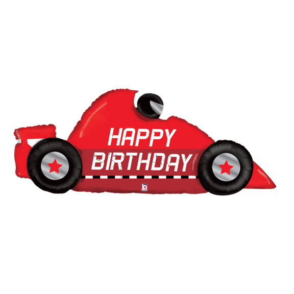 Happy Birthday Race Car 56 Inch Foil Mylar Balloon [25121]