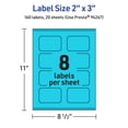 thumbnail image 6 of Avery Rectangle Scalloped Labels, Bright Blue, 2" x 3", 160ct, 6 of 11