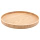 thumbnail image 1 of 1pc Round Fruit Tray Solid Wooden Cup Tray Teaboard Snack Tray (Log Color), 1 of 2