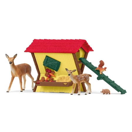 Schleich Farm World - 39PC Feeding the Forest Animals Playset Toy with Deer, Fawn, Hedgehog, Squirrel Figures & More - Fun, Educational Figurines for Boys & Girls - Kids 3+