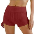 thumbnail image 2 of POROPL Womens Summer Shorts High Waist Stretch Gym Yoga Fitness Shorts Lace-Up Short, 2 of 6