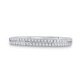 thumbnail image 1 of Bande Double Rangée Fine Diamant Rond en Or Blanc 10kt pour Femmes 1/6 Cttw, 1 of 4