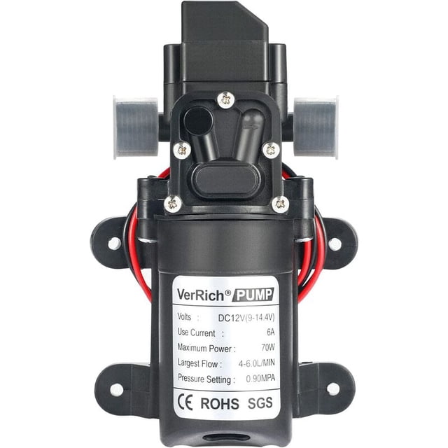 Bomba de agua de 12 V, conector de alta presión de 20 mm, bomba de diafragma autoaspirante para autocaravana, caravana, barco, jardín Kuyhfg Bienvenido a Kuyhfg