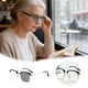 thumbnail image 2 of Gafas de lectura semisín montura en negro y dorado, enfoque automático, alta definición, ligeras, para hombre y mujer, lectura de pantallas de ordenador, uso diario, 2 of 4