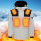thumbnail image 4 of Chaquetas térmicas con aislamiento y carga USB, abrigo con cremallera y capucha para hombres y mujeres, 4 of 8