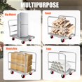 thumbnail image 5 of Kojooin Panel Truck Cart, 2000 Lbs Capacity Heavy Duty Drywall Cart with 5 Inch Swivel Casters, Flatbed Cart Dolly, 5 of 7