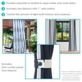 thumbnail image 4 of Sunnydaze Modern Blue and White Stripe Light-Filtering Curtain, 53" x 107" (1 Panel), 4 of 12