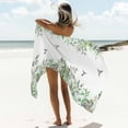 thumbnail image 6 of Watercolor Hummingbird Leaf Beach Towels Blanket Soft&Absorbent Quick Dry Microfiber Green White Pool Towels for Swimming ,Yoga, Sports, Gym, Camping,Large 35X70in,, 6 of 8