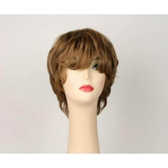 European Human Hair Freeda Wig Deep Light Brown Linda With Blonde Highlights Size X-L