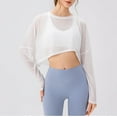 thumbnail image 7 of yillto Women Cover up Summer Protection Long Sleeve Crop Shirts Tops Beach Lightweight Coverups, 7 of 7