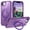 Purple, variant on Dteck Magnetic Case for iPhone 16e / iPhone 17e,Shockproof TPU Case Compatible with Mag Safe Invisible Ring Stand Military-Grade Translucent Matte PC Back Cover for iPhone 16e/17e,Purple