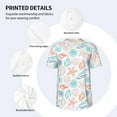 thumbnail image 4 of Daiia Colorful Seashells1 Mens Baseball Jersey Button Down Shirts Short Sleeve Sports Uniforms-3X-Large, 4 of 9