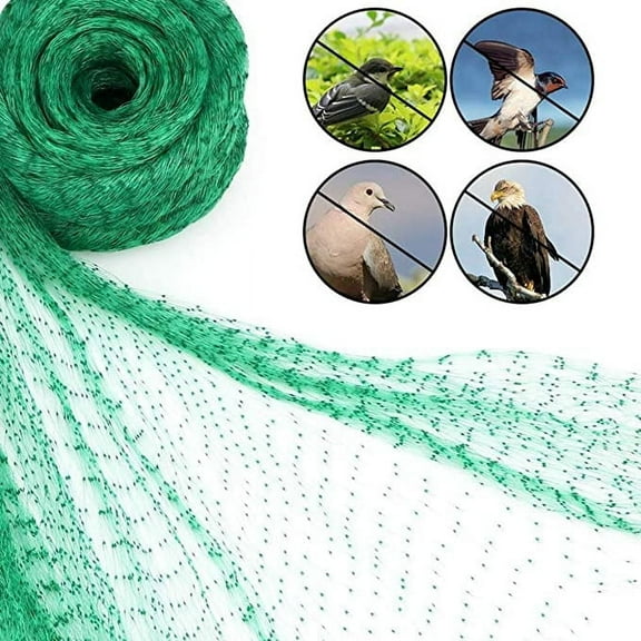Bird Netting for Garden,13x32Ft Garden Netting,Plastic Trellis Netting for Birds,Fruit Tree Netting Doesn't and Reusable Bird Mesh Protect Fruit Vegetables Plants from Birds Deer
