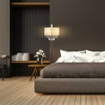 thumbnail image 4 of Gymax Elegant Design Sheer Shade Floor Lamp Light w/ Hanging Crystals LED Bulbs, 4 of 8