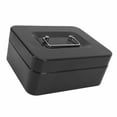 thumbnail image 1 of Small Locking Cash Box with Private Key Lock, Double Layers Metal Money Box for Home and Office, Ideal for Cash Storage and Storing Checks, Receipts and Valuables, 1 of 7
