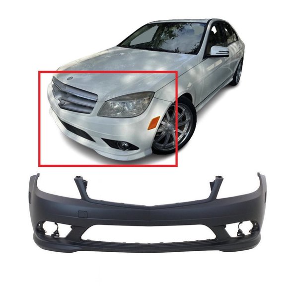 DCP Primed Front Bumper Cover for 2008-2011 Mercedes Benz C300 w/ AMG