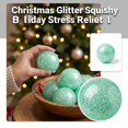 thumbnail image 4 of Christmas Glitter Squishy Stress Ball with Handcrafted Design and Sparkling Texture, Single, Mint Green, for Holiday Gifting, Toy, 4 of 4
