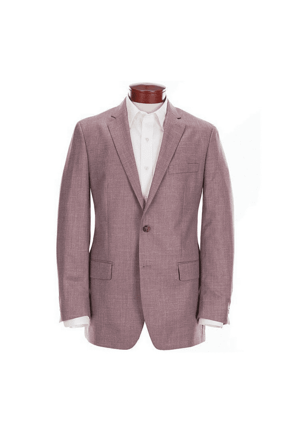 Ralph Ralph Lauren Men's Classic Fit Solid Wool Blend Sportcoat Mauve 46Long
