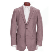 Ralph Ralph Lauren Men's Classic Fit Solid Wool Blend Sportcoat Mauve 40Short