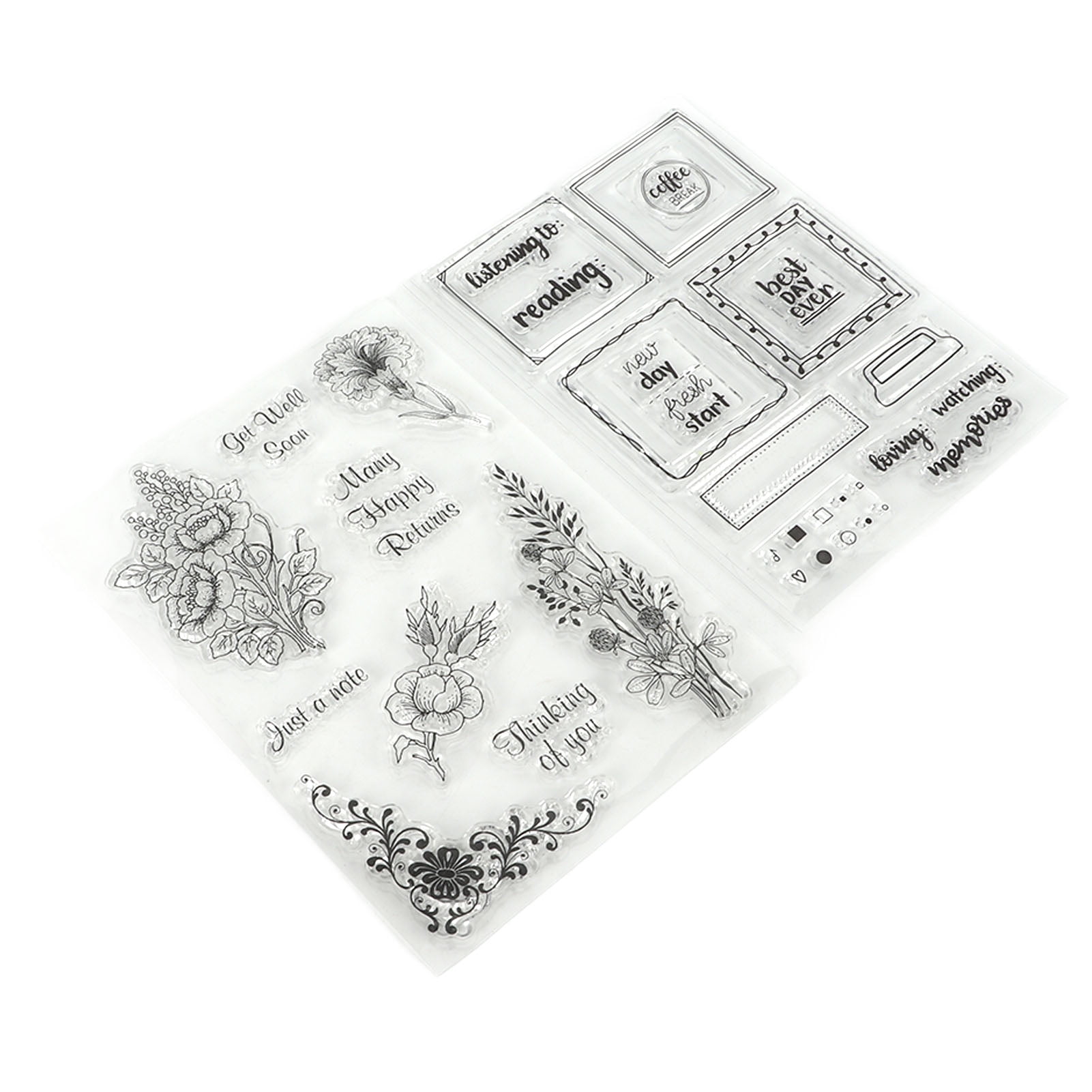 Clear?Stamps, Reusable Clear Imprint Card?Making?Stamps For Diary For Invitation Letter For