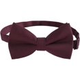 thumbnail image 2 of LAICAIW Classic Pre-Tied Bow Tie for Children & Adults Solid Color Adjustable Bowtie Gabardine, 2 of 7