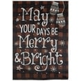 thumbnail image 2 of Northlight Red Buffalo Plaid Merry and Bright Christmas House Flag 28" x 40", 2 of 7