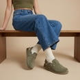 thumbnail image 4 of Cushionaire Brooklyn Genuine Suede Clogs for Women - Adjustable Slingback Casual Shoes with Buckle, Memory Foam Cushioning, Wide Widths Available, 4 of 25