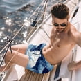 thumbnail image 2 of luoweisi Men's Beach Shorts Quick Dry Swim Trunks with Mesh Lining Galaxy Polar Bear S, 2 of 5