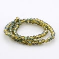 thumbnail image 2 of 1strand Half Rainbow Plated Faceted Rondelle Glass Beads Strands Olive 3.5x2.5mm Hole: 1mm about 100pcs/strand 10 inch Brown, 2 of 2