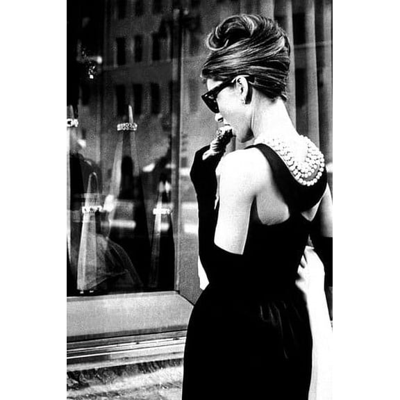 Audrey Hepburn in Breakfast at Tiffany's looking in window iconic 24x36 Poster