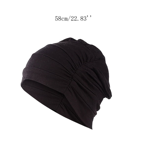 HuangHuanChen Turban for Women Solid Color Head Wrap Sleeping Hat Chemo Cancer Hat Turban Hat Muslim Hat Head Wraps For Women One Size