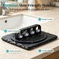 thumbnail image 5 of Silicone Body Scrubber - Soft Rubber Shower Exfoliating Glove with Hand Strap, Gentle Bath Massage Tool, 1 Count Black Shower Scrubber for Women Men, 5 of 5