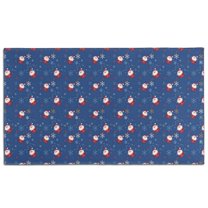 Blue Christmas Santa and Snowflake Pattern Door Rugs,Washable Non Slip Door Mats Indoor,Decorative Door Mats,Entry Mat Indoor for Entrance,Bedroom,Kitchen,Bathroom,17"x30"