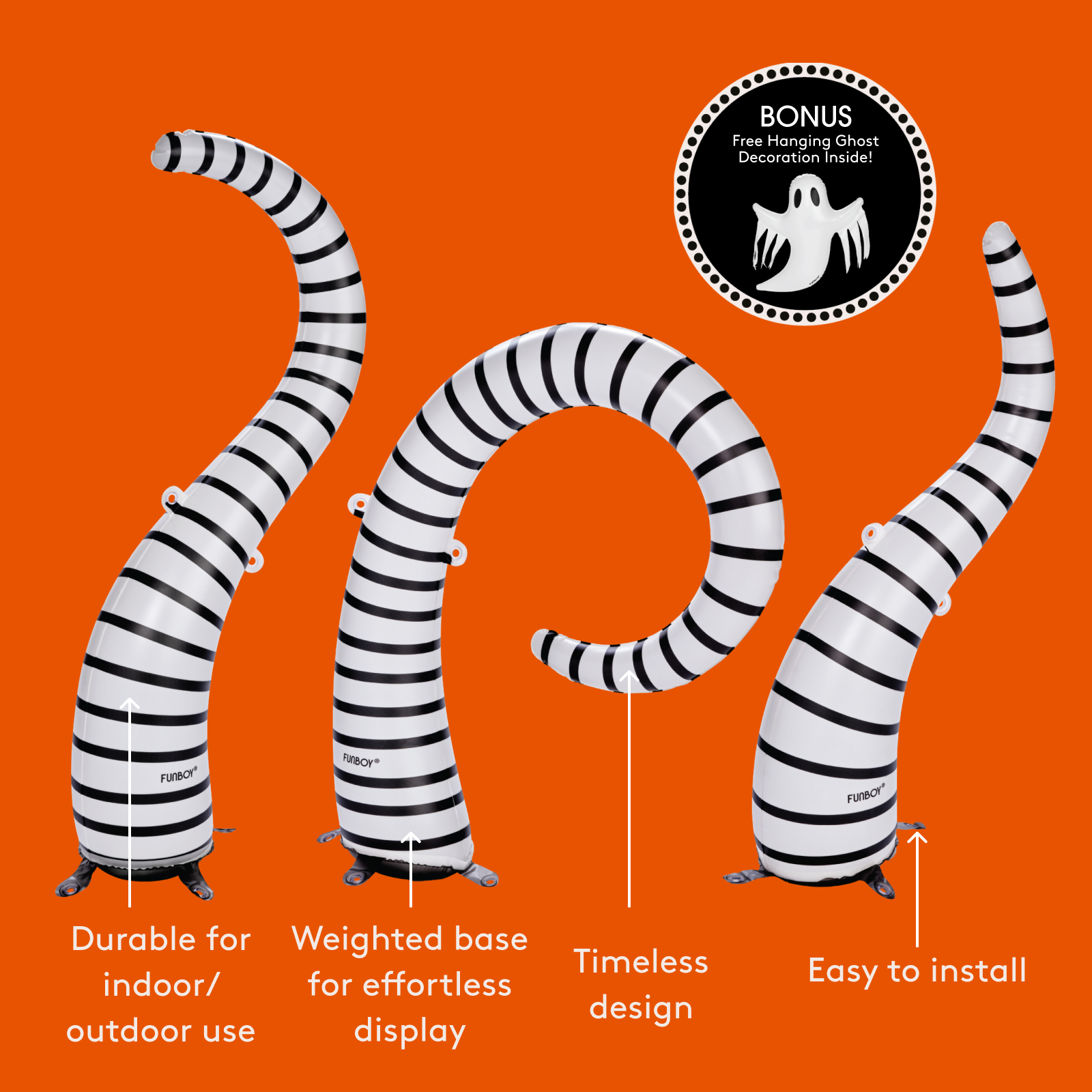 FUNBOY Inflatable Halloween Lawn Snakes 3-Pack photo 4