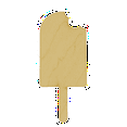 thumbnail image 1 of Package of 1, Large 5" x 12" x 0.125" Baltic Birch Plywood Popsicle with Bite Wood Cutout for Art and Craft Project, Made in USA, 1 of 1