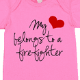 thumbnail image 4 of Inktastic My Heart Belongs Firefighter Girls Baby Bodysuit, 4 of 5