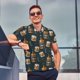thumbnail image 4 of Balery Cigar Camisa Polo de Hombre con Estampado, de Manga Corta y Tejido Medio, Camisa Tipo Golf Polo-3X-Large, 4 of 6