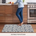 thumbnail image 5 of Light Blue Floral Door Mat&nbsp;Indoor Outdoor Entrance,Non Slip Rug for Kitchen Bathroom Entryway Rug,Rustic Vintage Flowers Botanical Spring Washable Doormat Floor Mat 20x31.5 Inch, 5 of 8