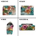 thumbnail image 5 of Pzuqiu Colorful Flower Leather Crossbody Bag Craftsmanship Trendy Small Leather Crossbody Bags for Women Soft Compact with Chain Strap for Teen Girls-Women, 5 of 7