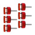 thumbnail image 2 of 6 tornillos de mariposa con diseño circular en forma de D de repuesto para Jt Jku Rojo, 2 of 8