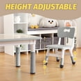 thumbnail image 6 of Roromall Kids Table and Chairs Set, Height Adjustable Desk with 6 Seats for Ages 2-10, Arts & Crafts Table, Graffiti Desktop, Non-Slip Legs, Max 300lbs, Multi-Activity Table, 6 of 8