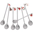 thumbnail image 4 of CIMAXIC christmas 6pcs Christmas Flatware Stainless Steel Flatware Set Decorative Dessert Spoons For Appetizers And Serving Christmas Tableware For Holiday Parties,5.31"X0.94"X0.2", 4 of 4