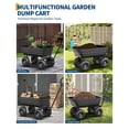 thumbnail image 5 of 600 LBS Heavy Duty Poly Dump Cart, 10" No-Flat Tires, 180° Rotating Handle & Quick-Release for Garden Landscaping, 5 of 6